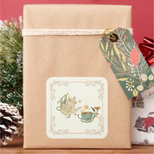 Botanical Brew – Nature’s Quiet Ritual Square Sticker