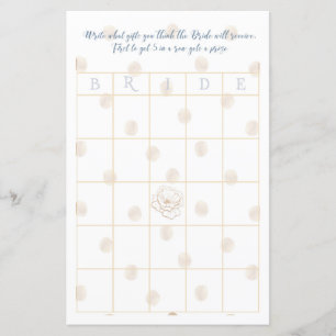 Botanical Bridal Bingo Game