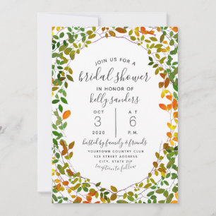 Botanical Bridal Shower - Early Autumn Invitation