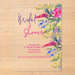Botanical bridal shower invitation