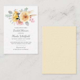 Botanical Bridal Shower Watercolor Floral Modern Card