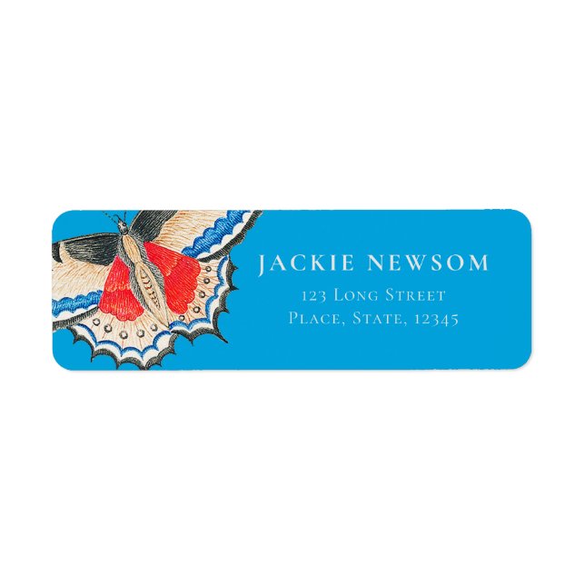 Botanical Butterfly - Customisable Label (Front)