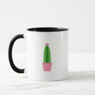Botanical Cactus in Pink Pot Mug