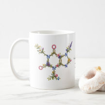 Botanical Caffeine Molecule Mug 