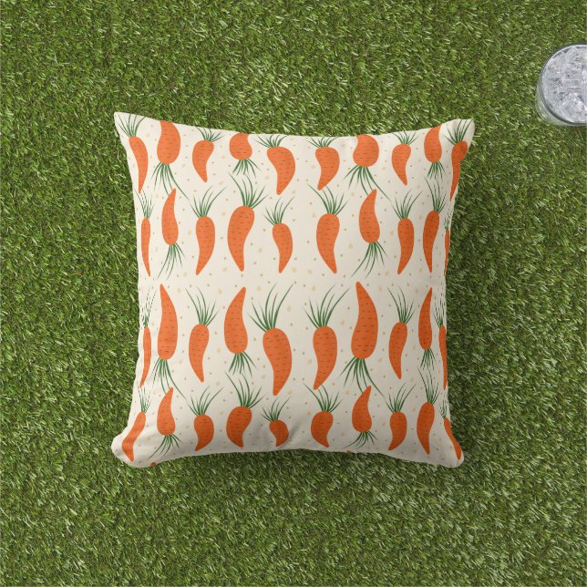 Botanical Carrots Collection Cushion (Grass)