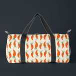 Botanical Carrots Collection Duffle Bag<br><div class="desc">Botanical Carrots Collection featuring hand-drawn orange carrots with fresh green tops on soft neutral backgrounds. A natural garden-inspired design perfect for kitchen decor,  stationery,  and gifts for vegetable lovers.</div>