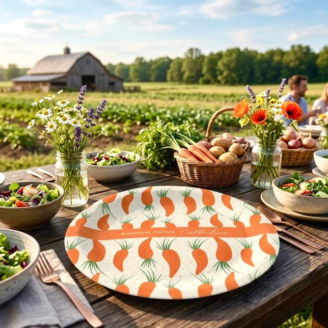 Botanical Carrots Collection Paper Plate (Creator Uploaded)