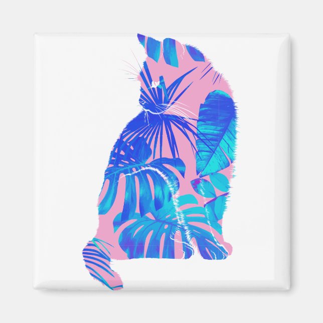 botanical cat magnet (Front)