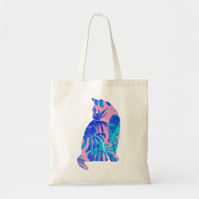 botanical cat tote bag (Front)