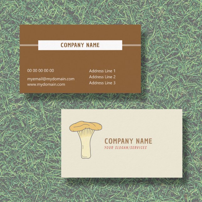 Botanical Chanterelle Mushroom Business Card (Botanical Chanterelle Mushroom Business Card)