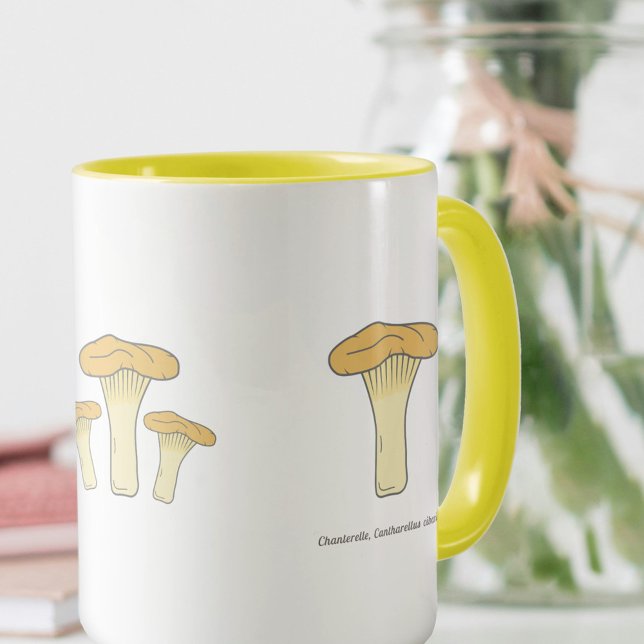 Botanical Chanterelle Mushroom Mug (Botanical Chanterelle Mushroom Mug)