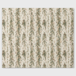 Botanical Christmas Gift Wrap | Winter Greenery