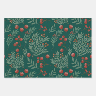 Botanical Christmas Wrapping Paper