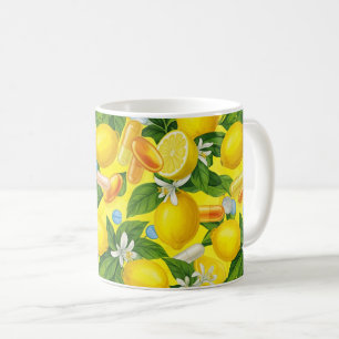 Botanical Citrus & Medicine Illustration Coffee Mug