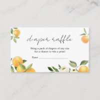 Botanical Citrus Orange Little Cutie Diaper Raffle