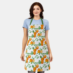 Botanical Citrus Oranges & Blossoms Apron