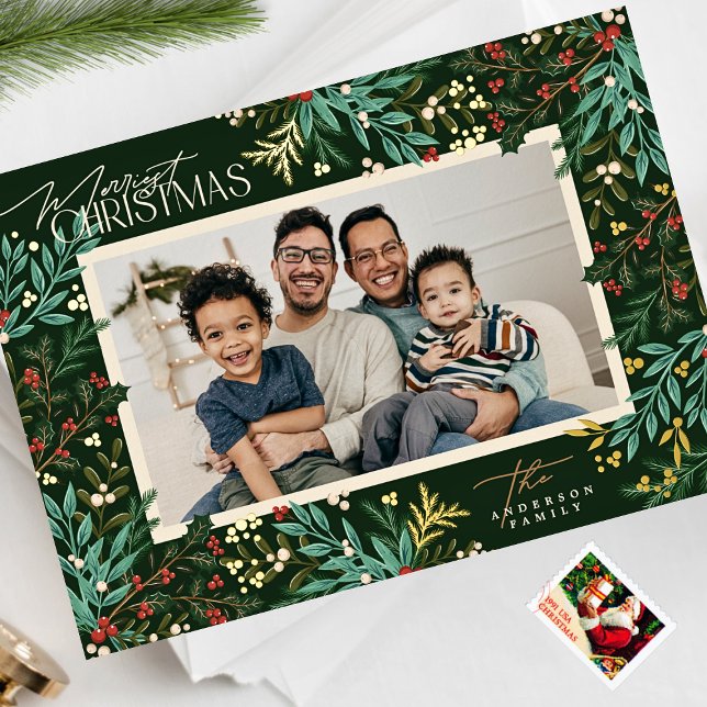 Botanical Classic Elegance Christmas One Photo (Creator Uploaded)