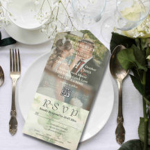 Botanical Clover Green Chartreuse Photo QR Code