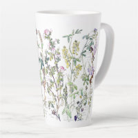 Botanical Clover Wildflower Flowers Latte Mug