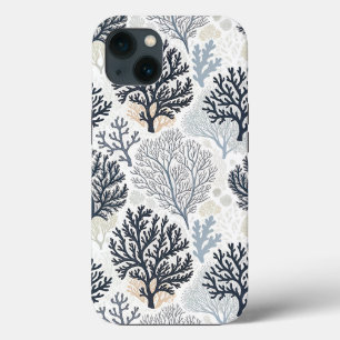 Botanical Coral Ocean Vibes iPhone 13 Case