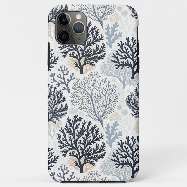 Botanical Coral Ocean Vibes Case-Mate iPhone Case (Back)