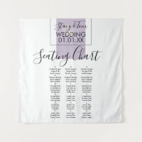 Botanical Cotton Plant Lavender Wedding Seating  