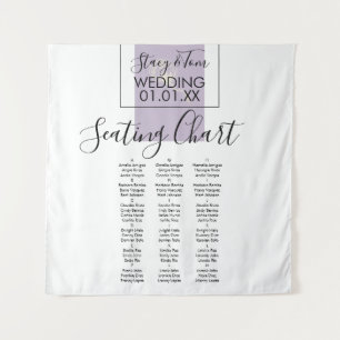 Botanical Cotton Plant Lavender Wedding Seating   Tapestry