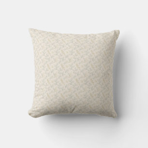 Botanical Cream & Leaf Nature Cushion