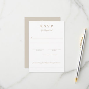 Botanical Crest Monogram Wedding RSVP Card