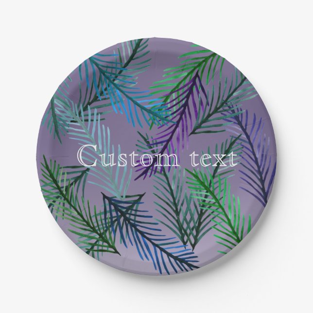 Botanical  Custom Paper Plates (Front)