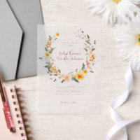 Botanical Daffodils Daisy Peony Flowers Wedding