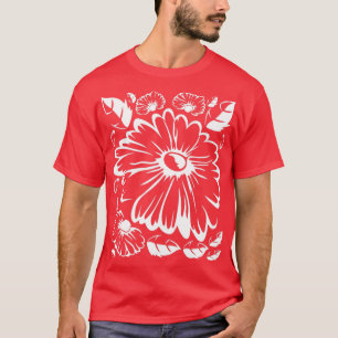 Botanical Daisies Gardener Floral Nature Daisy Flo T-Shirt