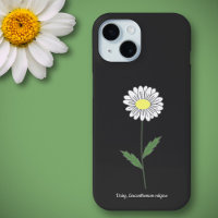 Botanical Daisy Flower Black