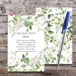 Botanical Daisy Flower blooms custom paper sheet