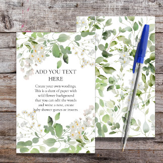 Botanical Daisy Flower blooms custom paper sheet
