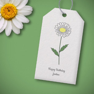 Botanical Daisy Pastel Flower  Gift Tags