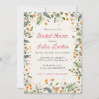 Botanical Daisy Peony Flower Garden Bridal Shower
