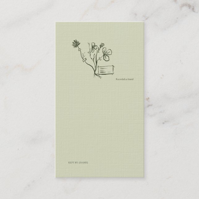 Botanical Dark Academia Garden Journal Insert (Front)