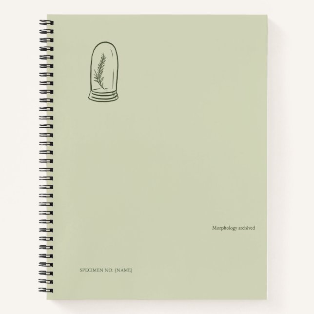 Botanical Dark Academia Minimalist Garden Reader G Notebook (Front)