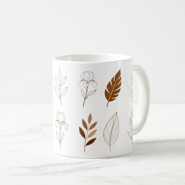 Botanical Design mugs (Front Right)