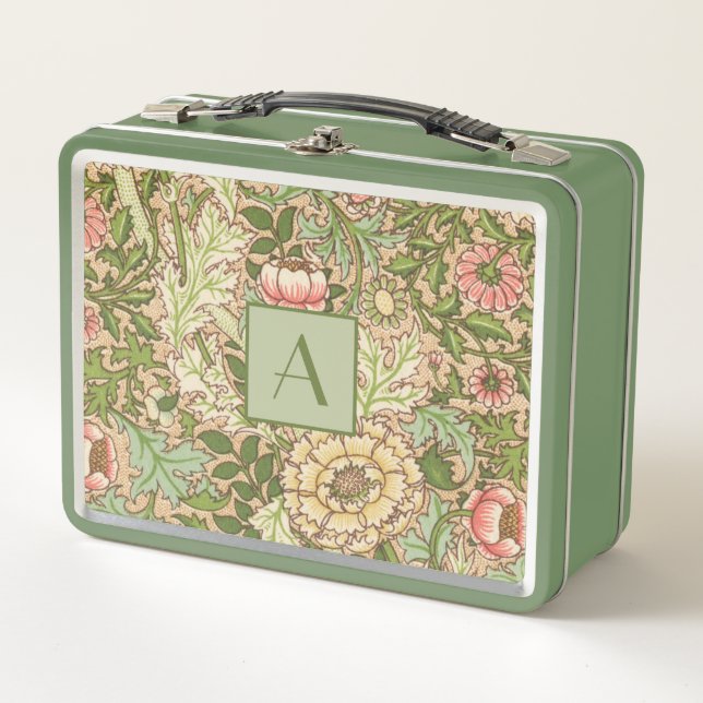 Botanical Design William Morris Pattern  Metal Lunch Box (Front)