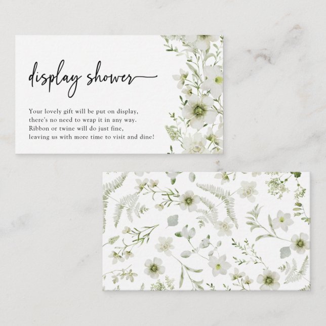 Botanical Display Shower Card (Front/Back)