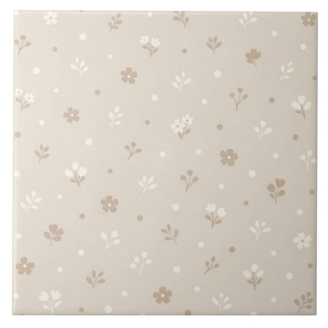 Botanical Dot Pattern Tile (Front)