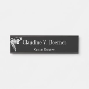 Botanical Drawing Hanging Wall Nameplate