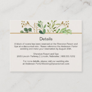 Botanical Dream Ivory Back Detail Enclosure Cards