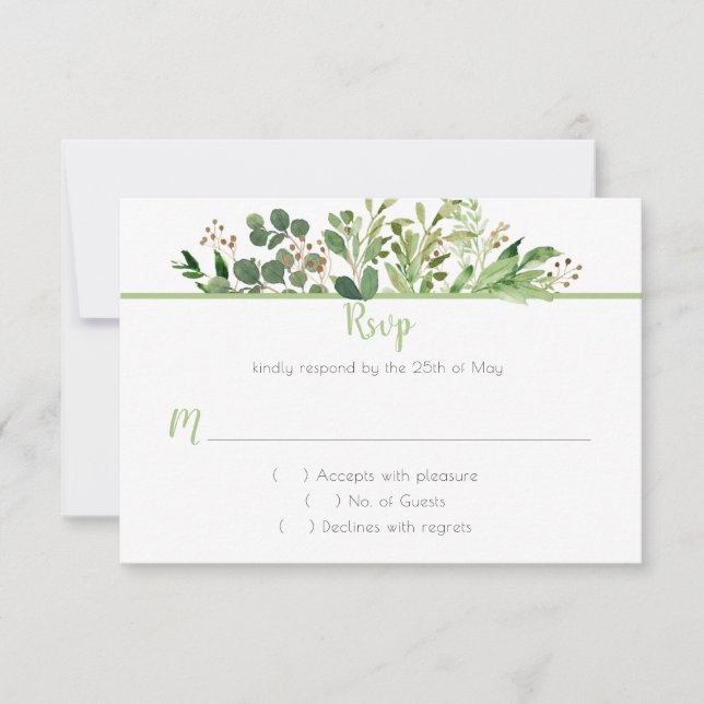 Botanical Dream RSVP Card (Front)