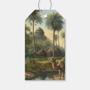 Botanical: dromedaries in the jungle customisable gift tags