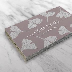 Botanical Dusty Lavender Elegant Typography Business Card