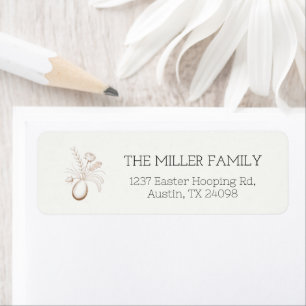 Botanical Easter Personalised Return Address Label