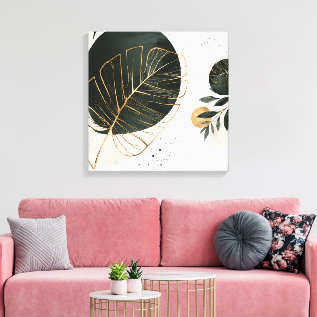 Botanical Elegance Dinning Collection Canvas Print (Insitu(LivingRoom))